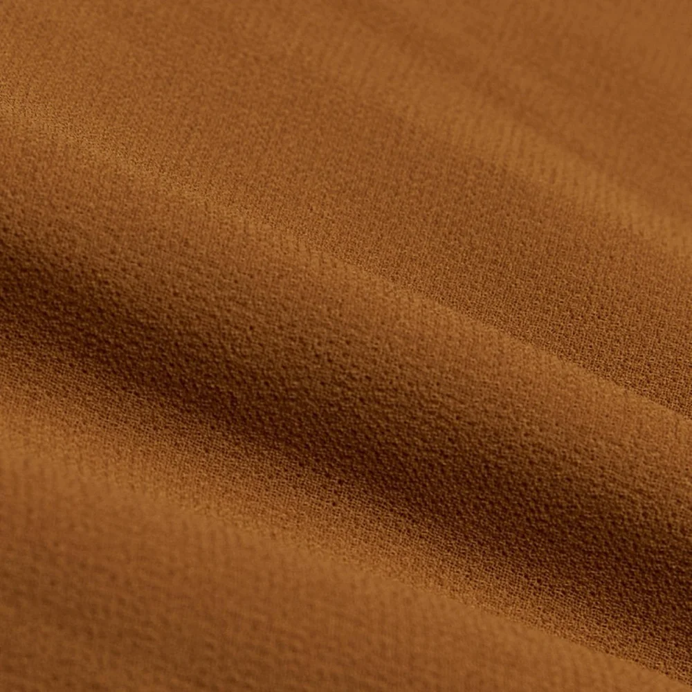 ARITZIA WILFRED Tempest Mini Dress Smocked Chiffon Rich Chestnut Small - Picture 5 of 5